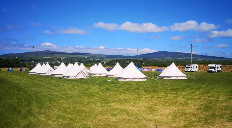 Isle of Man TT 2024 accommodation in luxury bell tents